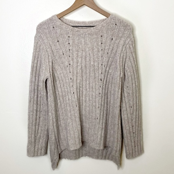 Nili Lotan Alpaca Wool Blend Scoop Neck Sweater - Picture 1 of 6